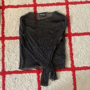 sparkly mesh long sleeve